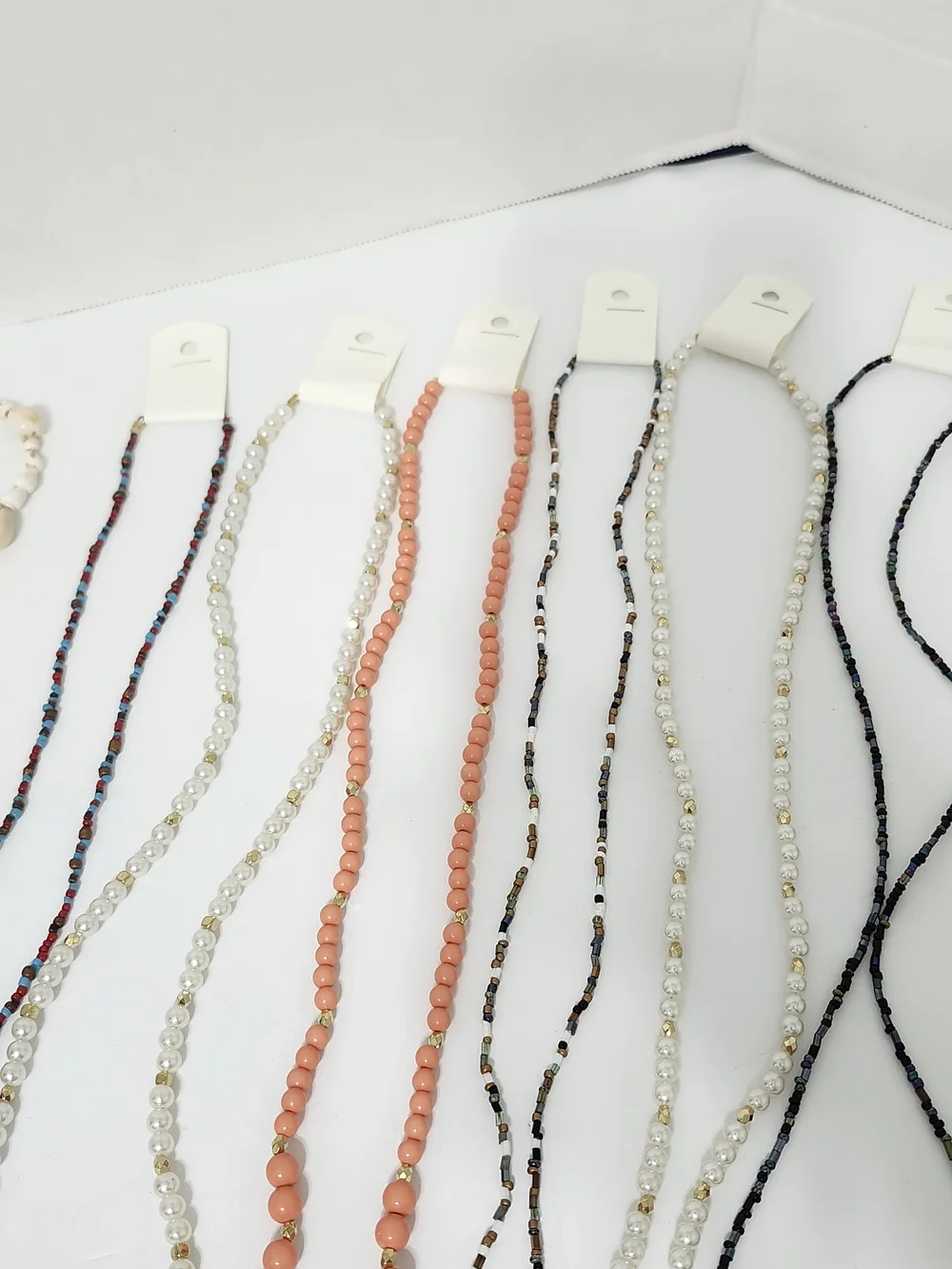 Assorted Mix Long Necklaces 12 Pieces Beaded Shell Chain Tassel Vintage To Now